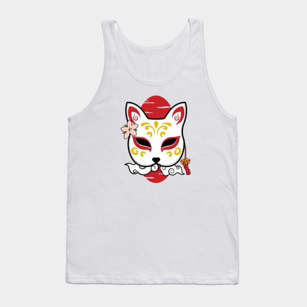 Japanese kitsune mask Tank Top by Starkey Store